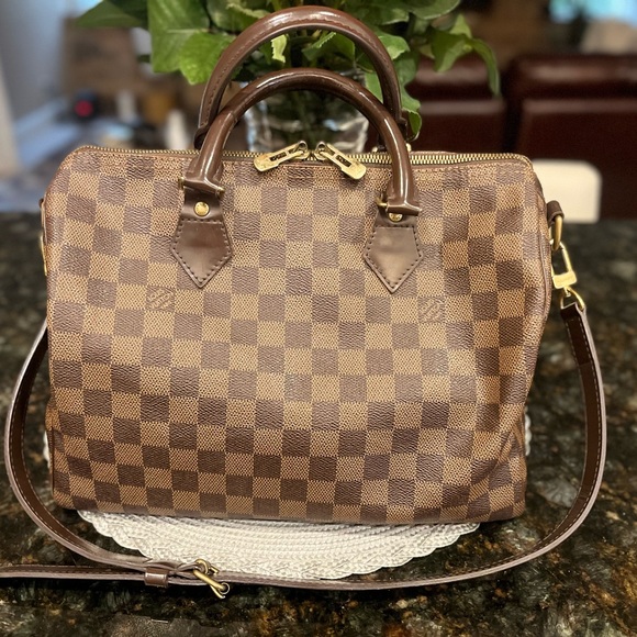 Louis Vuitton Speedy Bandoulière 30 Damier Ebene - 💯 Authentic- 2012 - Picture 7 of 16